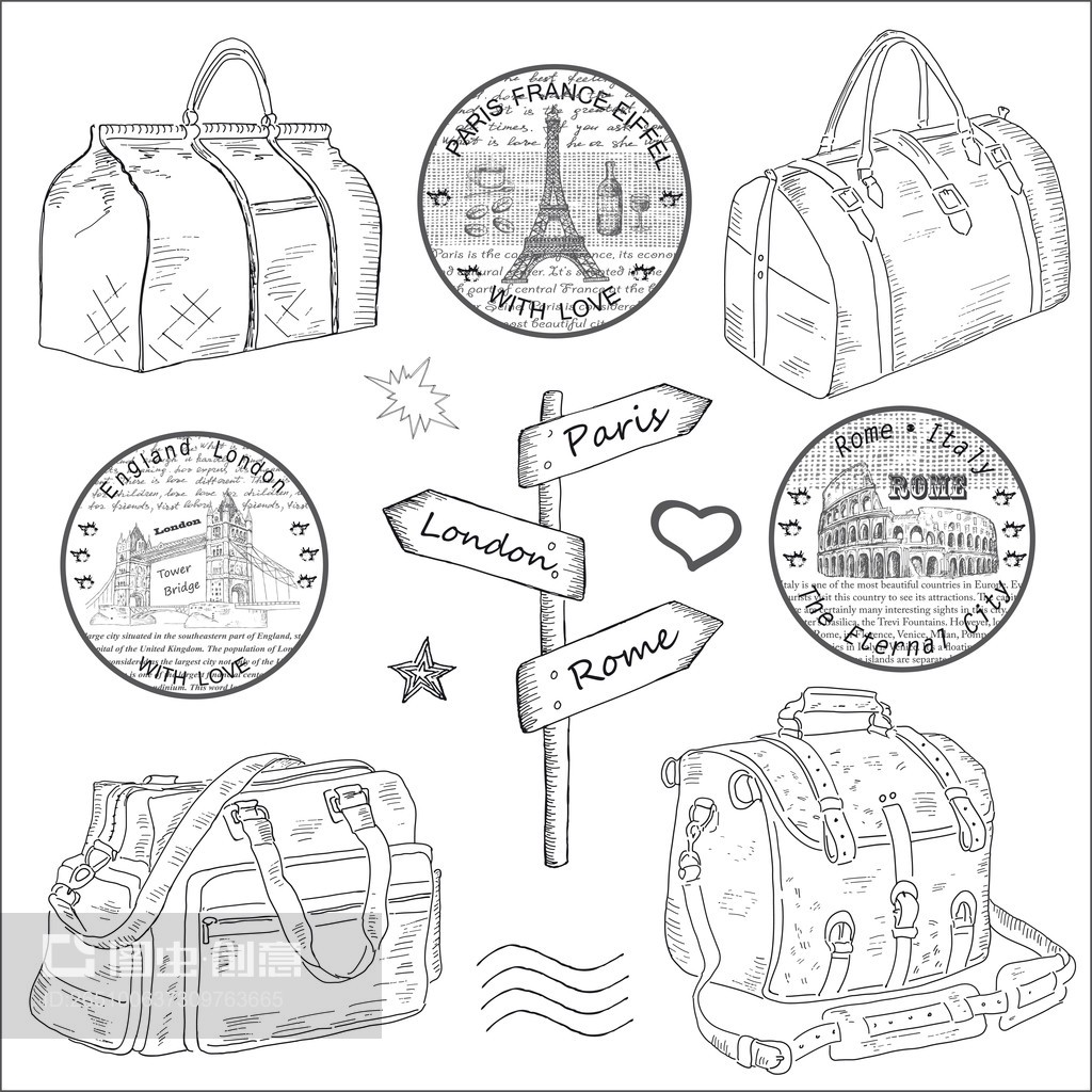 旅行包不一样。Travel bags different